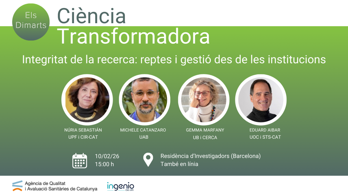 Martes de la Ciencia Transformadora. Integridad de la investigación: retos y gestión desde las instituciones